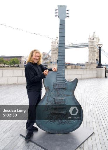 Robert Plant guitar signing - London - PA Images