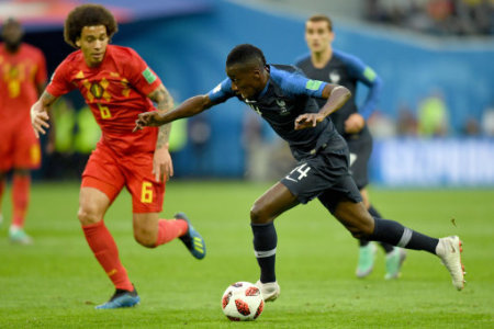 Blaise Matuidi of France in action during the 2018 FIFA World Cup Russia Semi Final match between Belgium and France at Saint Petersburg Stadium on July 10, 2018 in Saintâ¦
