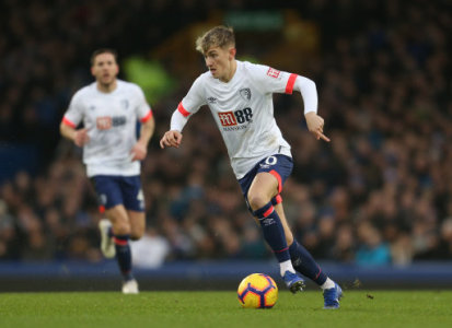 David Brooks of Bournemouth during the Premier League match at Goodison Park, Liverpool. Picture date: 13th January 2019. Picture credit should read: Matt McNulty/Sportimage viaâ¦